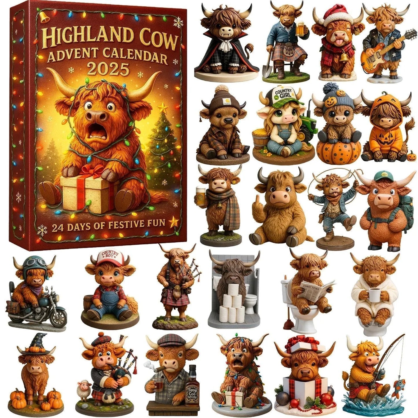 Highland Cow Christmas Calendar